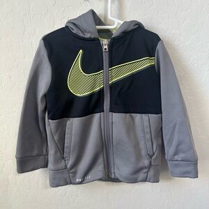 Nike Gray and Neon Yellow Dri-FIT Jacket